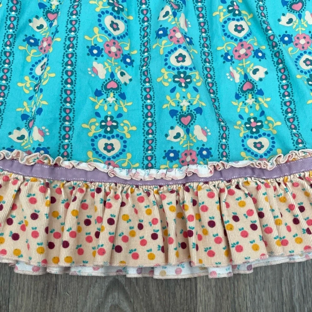 Matilda Jane Girls Tunic Top Size 6 Floral Mixed Print cottagecorekids - Picture 5 of 5